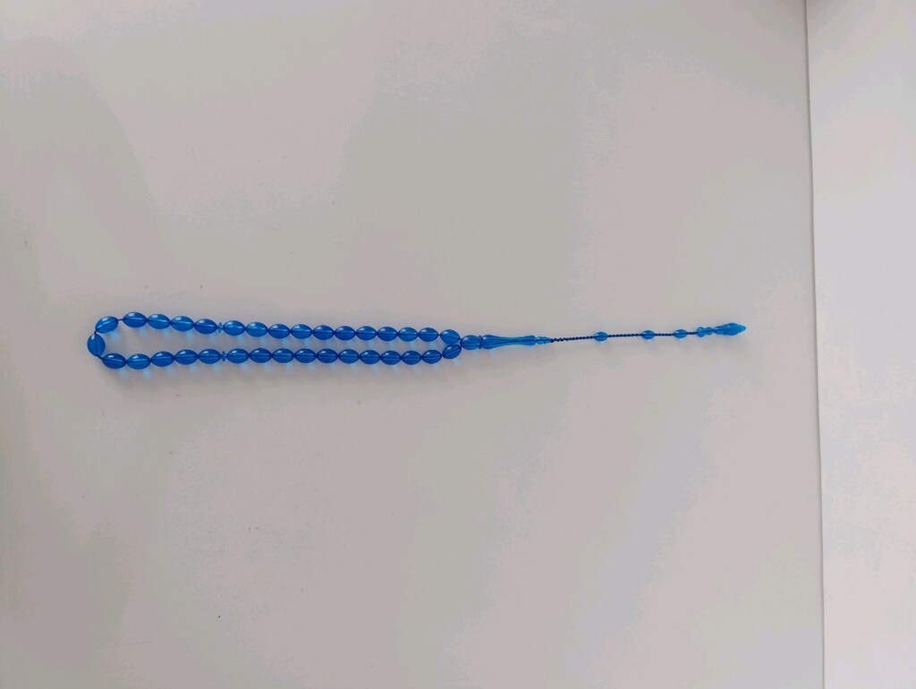 Saks Mavi Kehribar Tesbih (33 lük) - 3