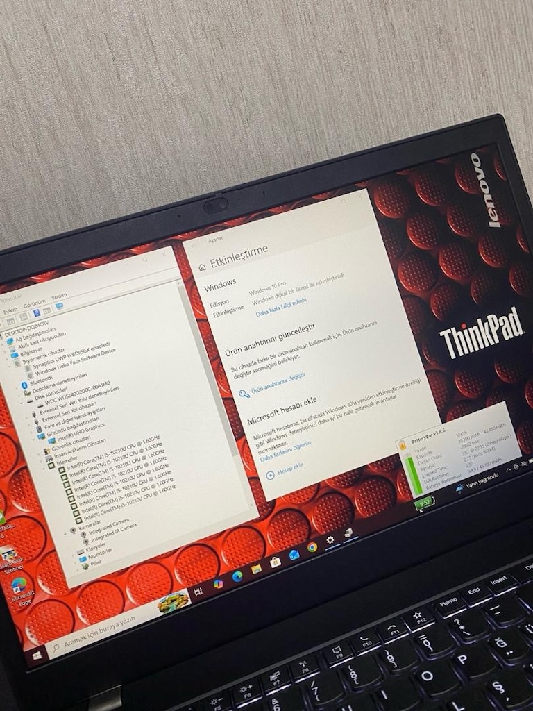 LENOVO-i5 10.NESİL THİNKPAD-8GB DDR4-240m2 Nvme-BATARYALI-LAPTOP - 4