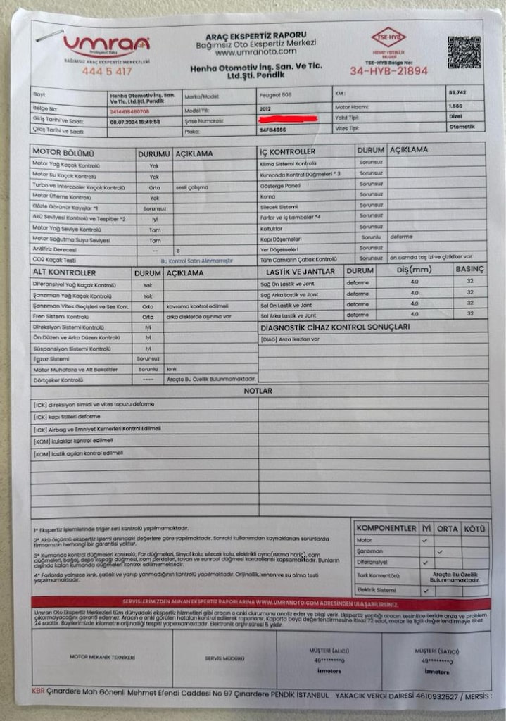 DÜŞÜK KM PEUGEOT 508 1.6 e-HDi ACTIVE - OTOMATİK / BAKIMLI - 8