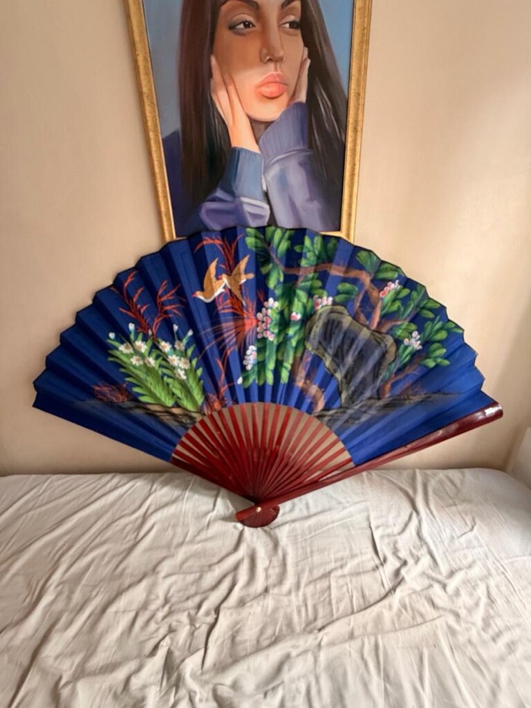 1,7 Metre Dekoratif Duvar Yelpazesi | Sıfır | Ahşap İskelet - 2