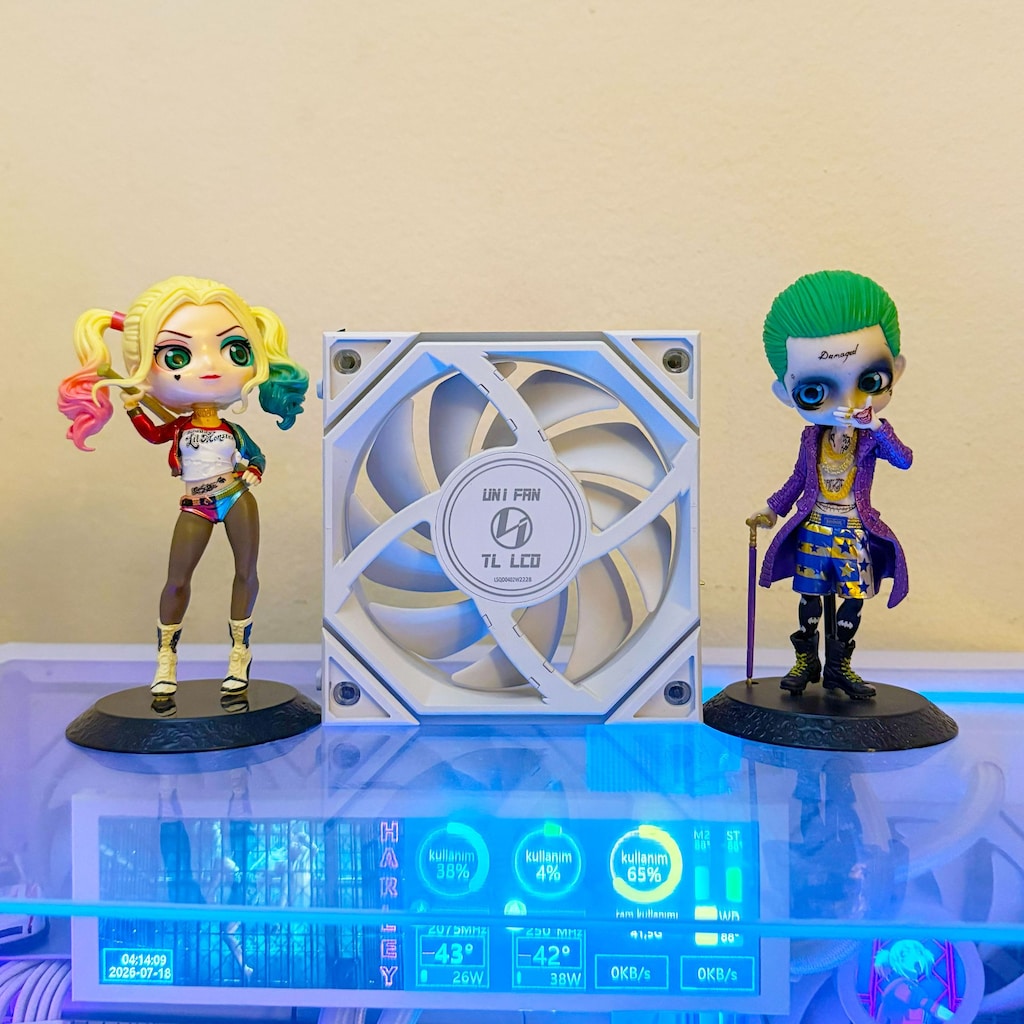 LIAN LI UNI FAN TL LCD 120 RGB WHITE REVERSE BLADE – 1 ADET - 4