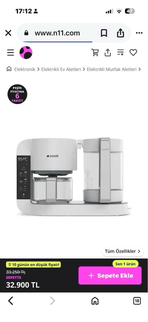 Arçelik K3284 demlik - 6