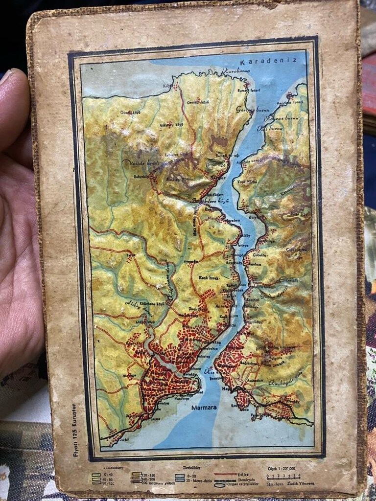 Antika Sadık Yöntem İstanbul Kabartma Harita - 3