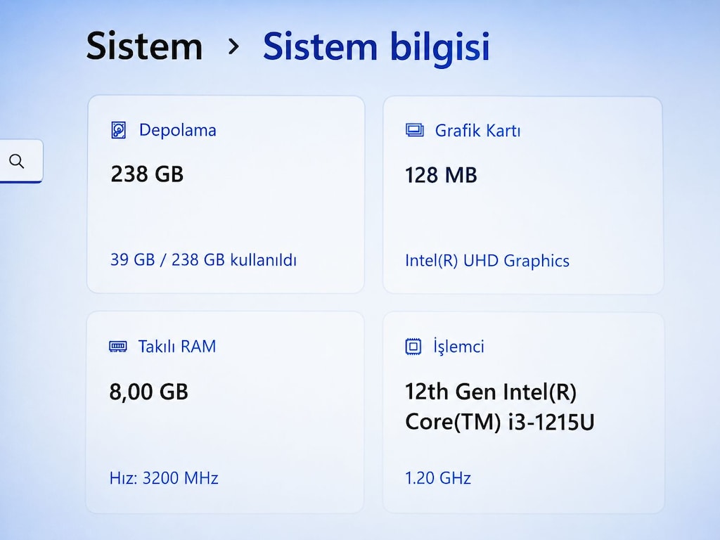 Lenovo IdeaPad 3 | 12. Nesil i3 | 8GB RAM | 256GB SSD | 15.6"FHD - 4