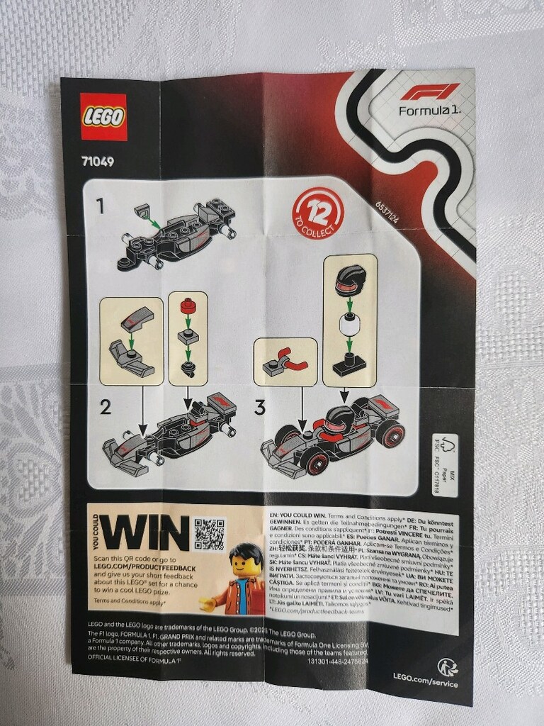 LEGO 71049 Minifigures formula F1 Race Cars NO:10 HAAS yarış arabası - 9