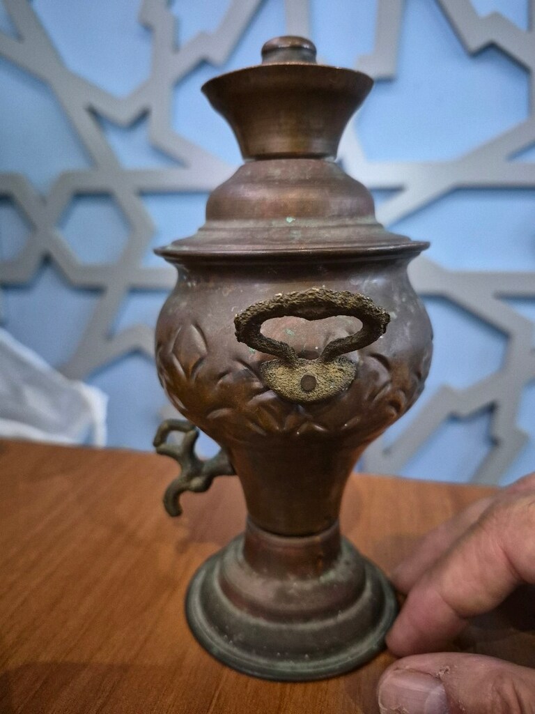 Antika Görünümlü Mini Bakır Semaver / Dekoratif Obje - 2