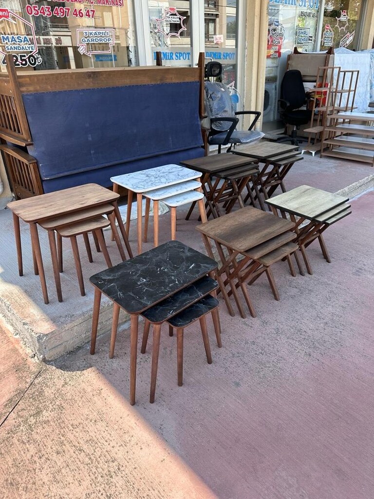 Sıfır ürün %100 mdf zigon sehpa takımı üçlü Kampanyalı