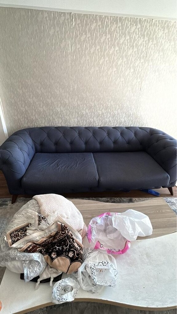 çestır koltuk takımı iki adet lacivert renk bir adette berjel krem - 6