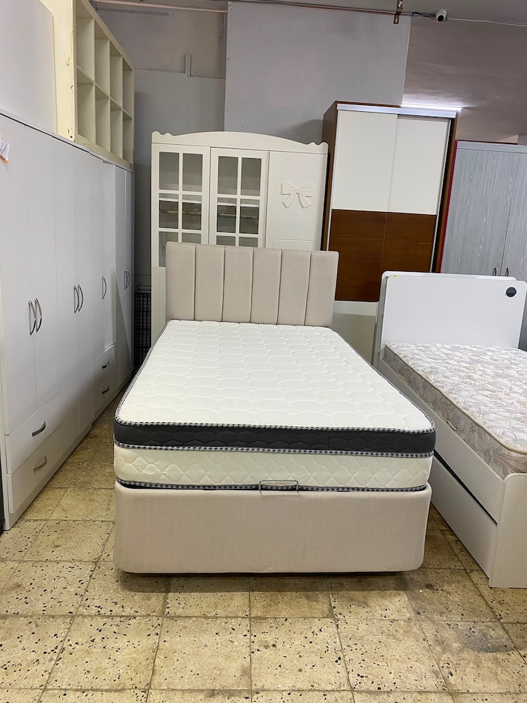 2. EL SIFIR AYARINDA BİR BUÇUK KIŞILIK BAZA YATAK VE BAŞLIK - 5