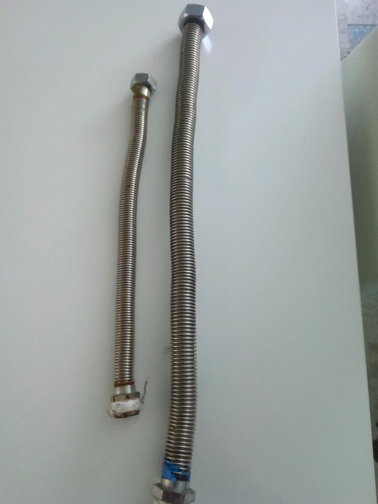 krom spiral boru hortum uzatma 1" 60 cm 3/4 45 cm ikisi 200 TL - 3