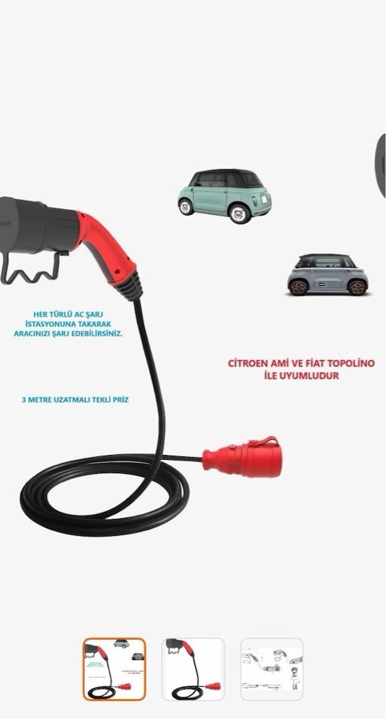 elektrik araç şarj kablosu 0