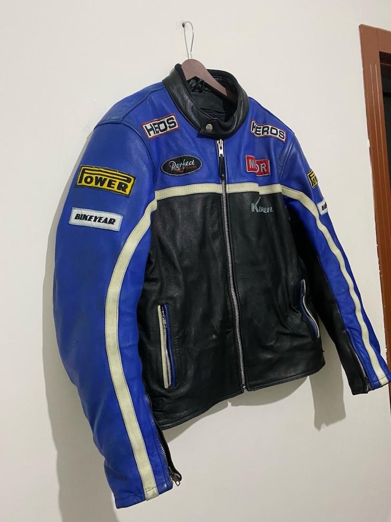 Kerozen Hakiki Deri Vintage Motosiklet Ceketi (L) - 12