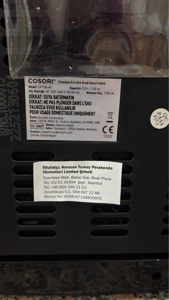 COSORI Premium 5.5L Air Fryer (CP158-AF) - Siyah - 3