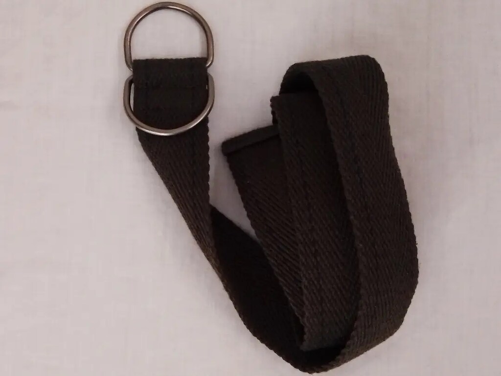 BLack Belt Erkek çift halkalı Kanvas Kemer - 2