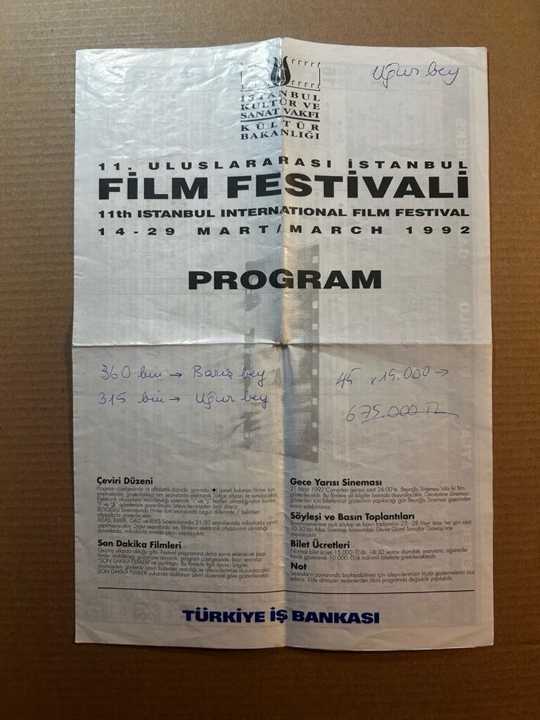 İstanbul Film Festivali Program. - 3