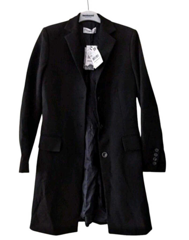 Mango Siyah Uzun Blazer Kaban / Ceket - Sıfır Etiketli — görsel 3/9