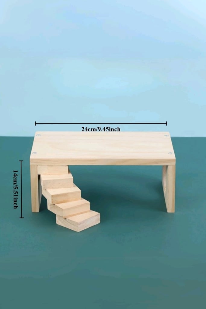 Ahşap Hamster Tırmanma Platformu Merdivenli - 2