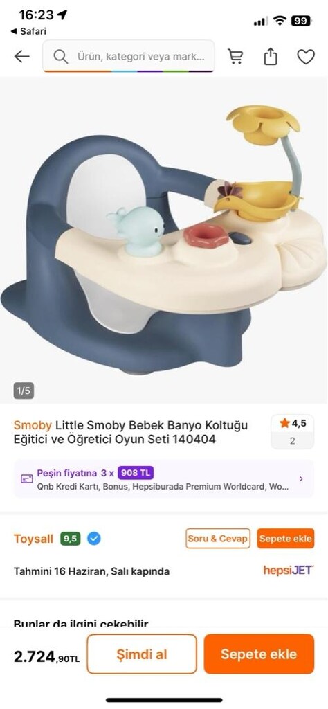 Smoby Little smoby bebek banyo koltuğu 140404 - 4