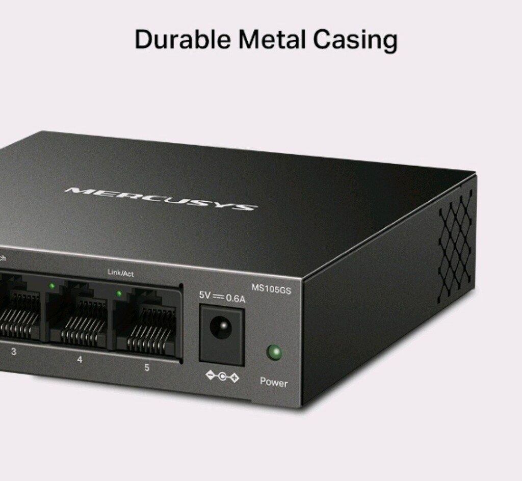 Mercusys MS105G 5-Port Switch 10/100/1000 Mbps Gi - 3