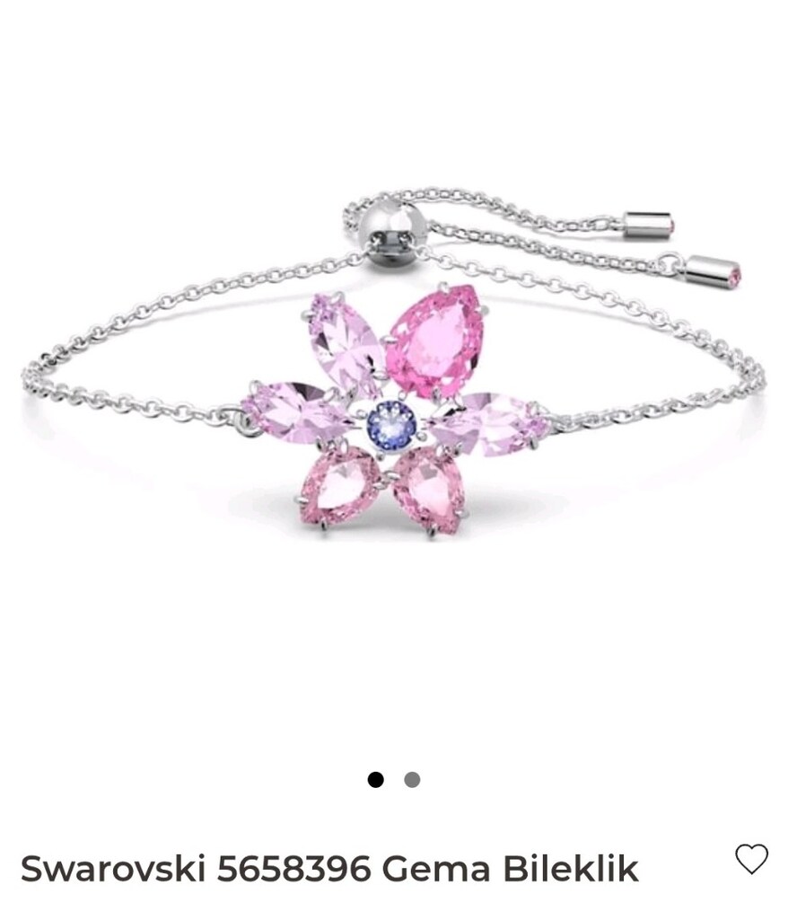 SWAROVSKİ GEMA PEMBE RENKLİ BİLEKLİK - 4