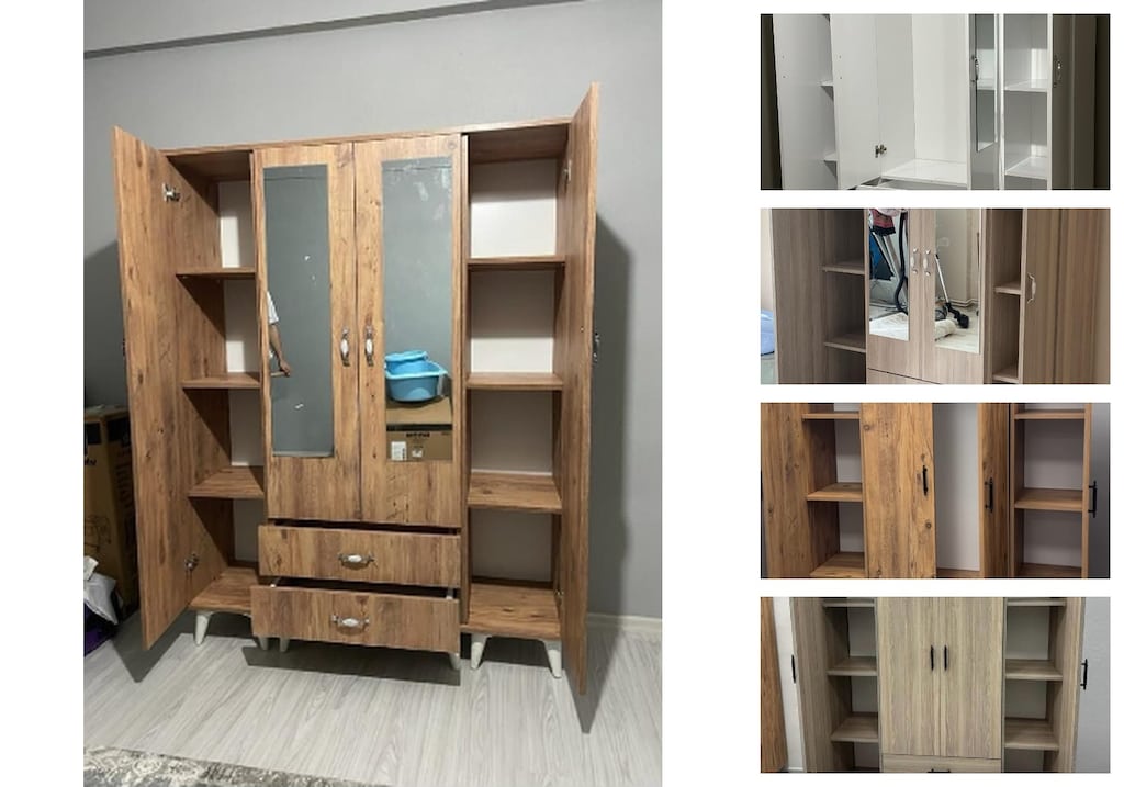 4 kapaklı elbise dolabı pekvhgpqql - 3