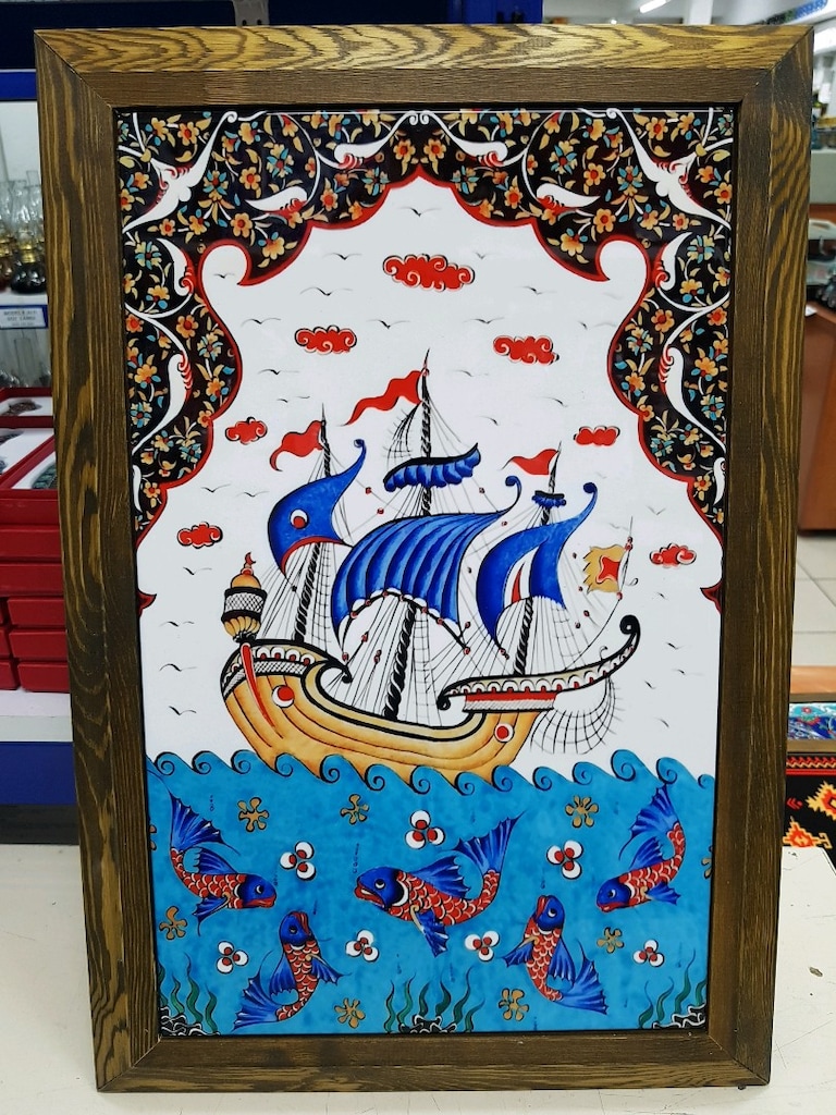 25x40 Seramik Ahsap Cerceveli Tablo - 12