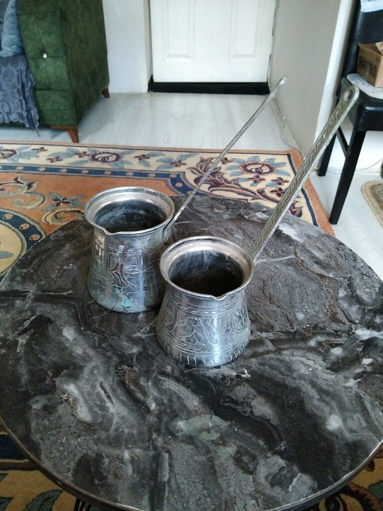 eski, işlemeli bakır cezveler - 3
