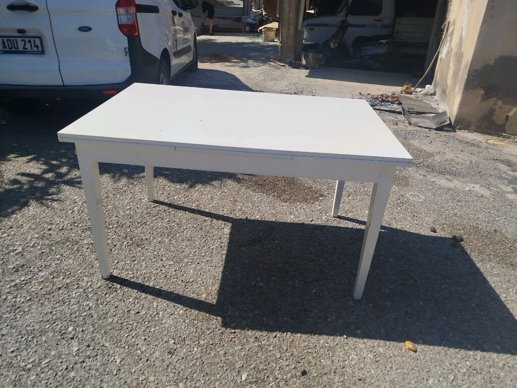 Açılır Kapanır Beyaz Yemek Masası – Çok Temiz Durumda - 7