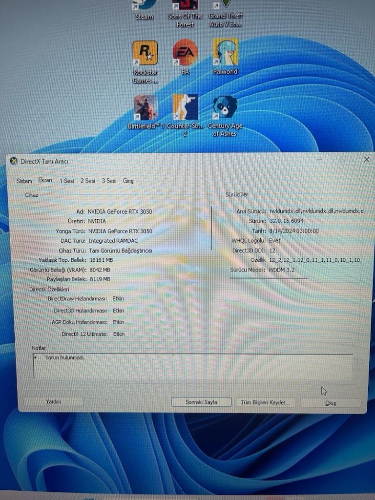 ACİL SATILIK RTX 3050 OYUNCU BİLGİSAYARI + 200 Hz MONİTÖR SETİ