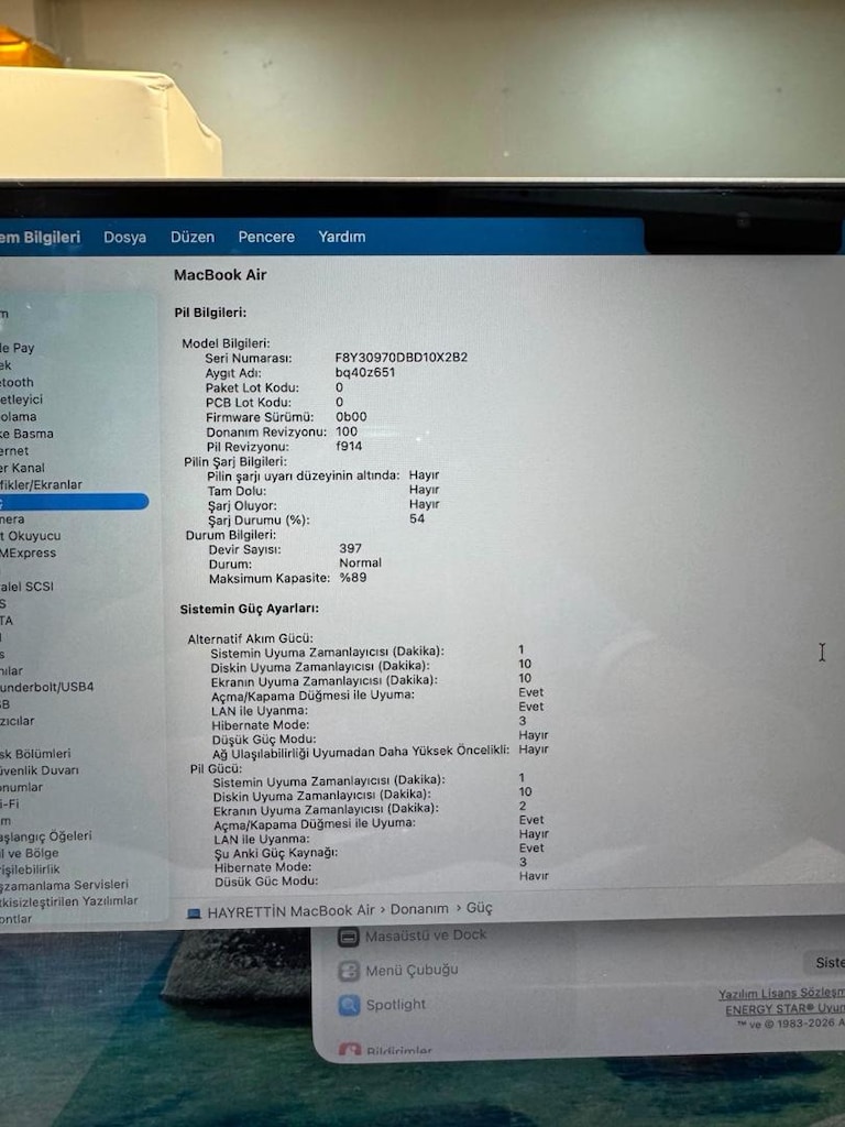 MacBook Air M2 16 GB RAM 256 GB SSD HATASIZ - 5