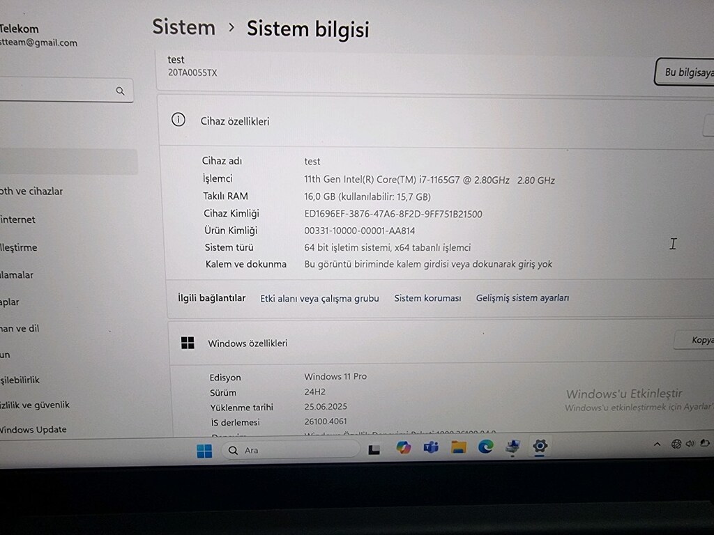 Lenovo thinkpad e14 gen 2 i7 işlemci - 4