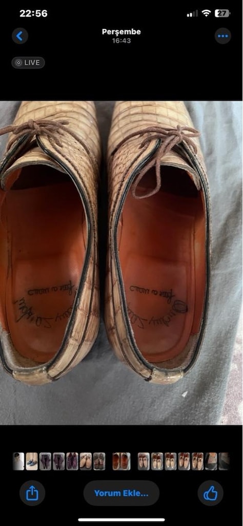 SANTONI. timsah deri el yapım özel üretim erkek ayakabısı - 6