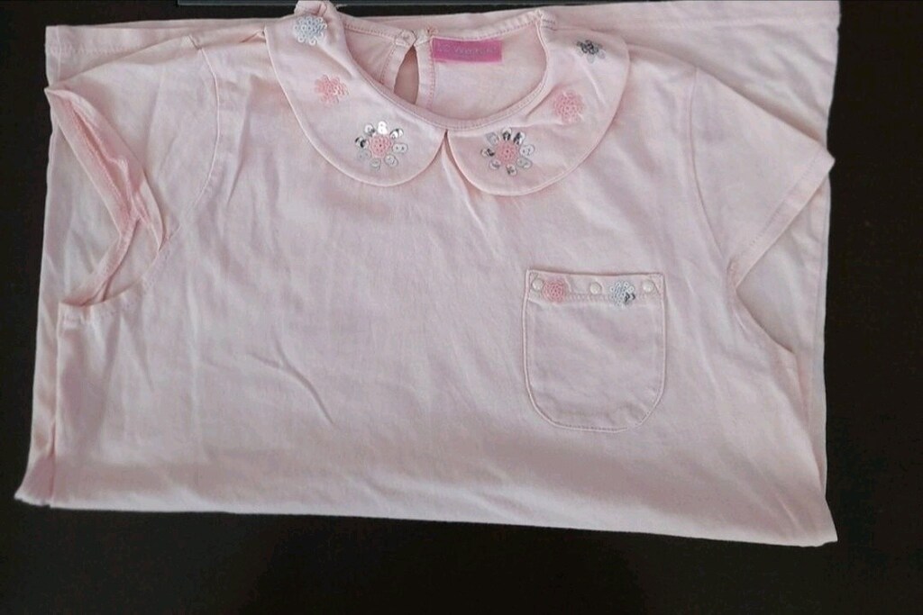 Pembe Kız Çocuk Kısa Kollu Tişört - 3