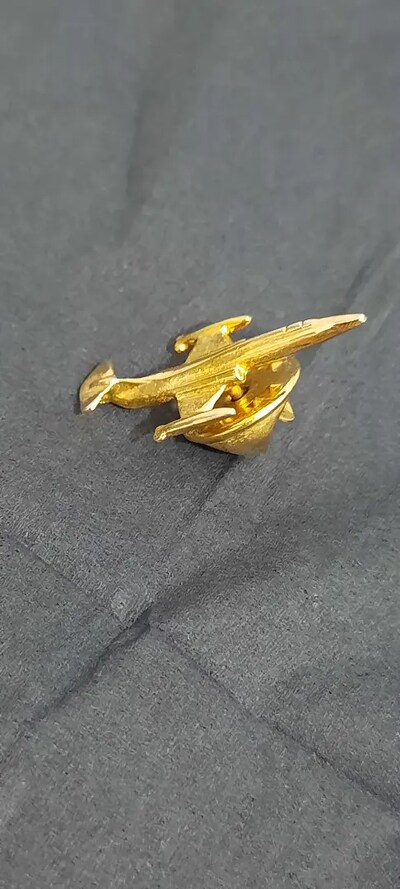 Metal uçak rozet