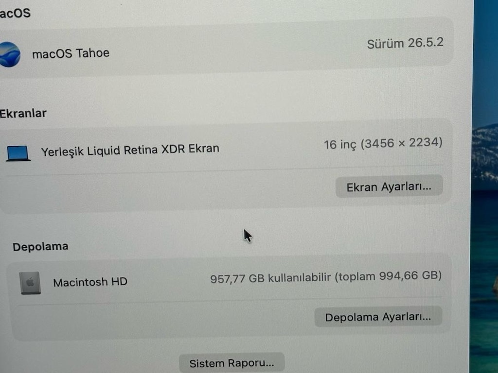 Sitede tek ! pil sağlığı 95 devir 70 macbook pro M3 pro 16” garantili - 4