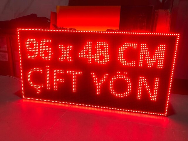 Kayan Yazı Led Tabela - Çift Yön - Wifi - 96 x 48 cm