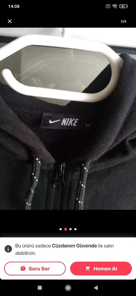 NIKE SWEATSHİRT KAPŞONLU 38/M BEDEN İstanbul, Esenyurt - 2
