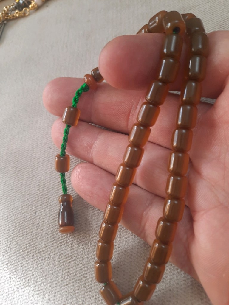 3 adet sıkma kehribar tesbih set - 6