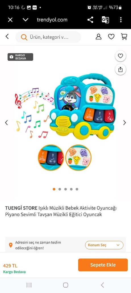 Bebek eğitici müzikli piyano. Vantuzlu yapı oyuncakları. - 10