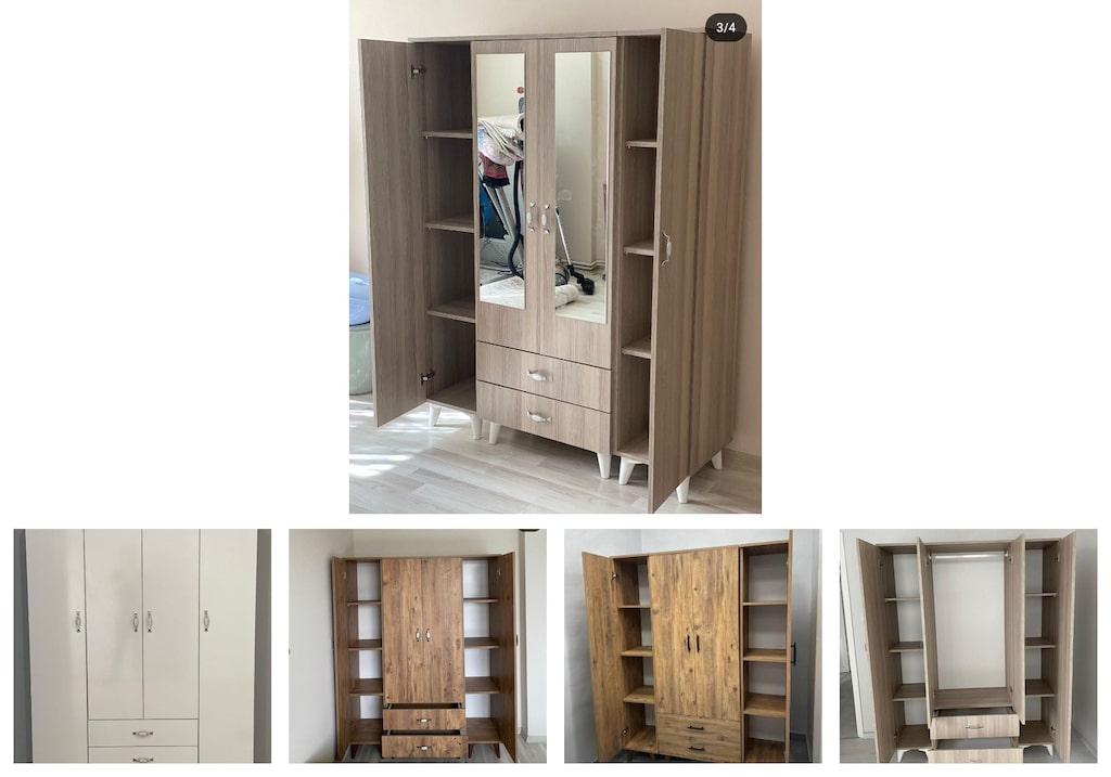 4 kapaklı elbise dolabı spucfmsgux - 2