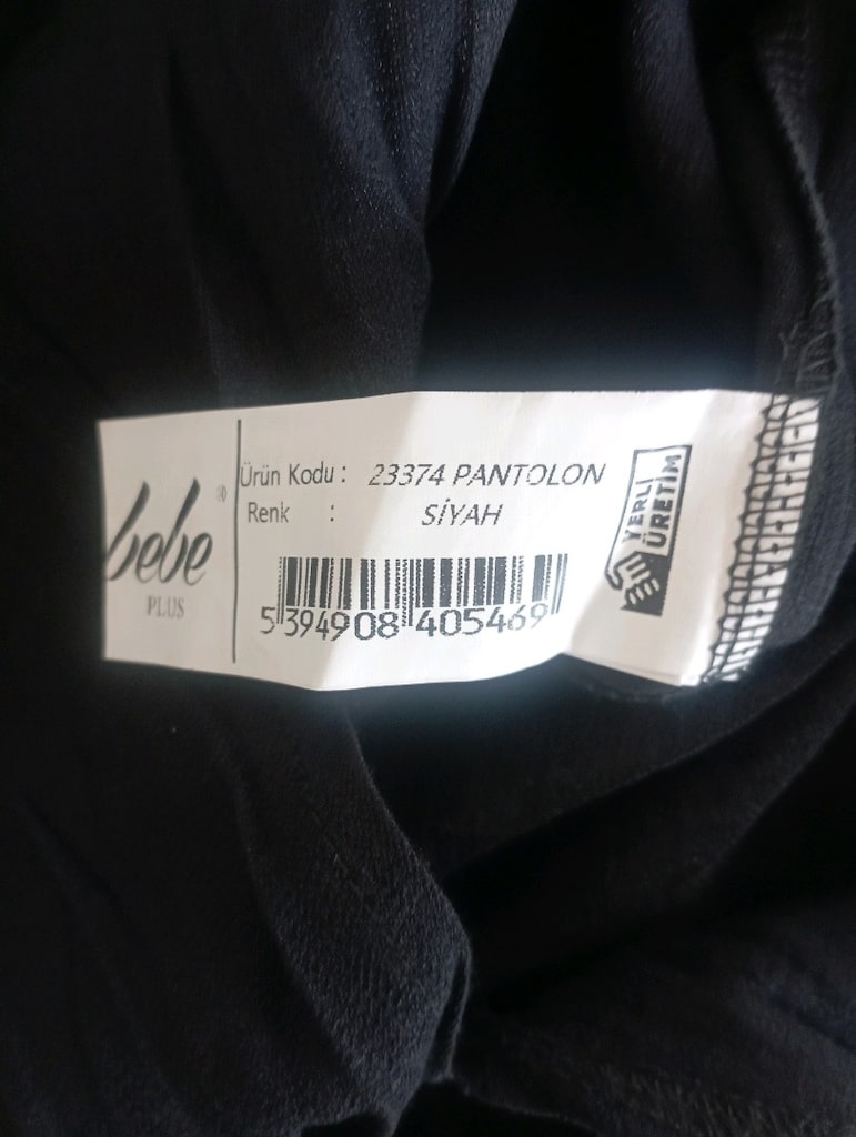 Bebe Plus Siyah Kuşaklı Bol Paça Yazlık Pantolon - 8