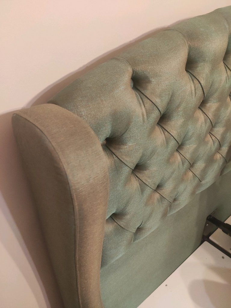 Bazalı Çift Kişilik Yatak Takımı 160x200 - Mint Yeşil Capitone Başlık - 3
