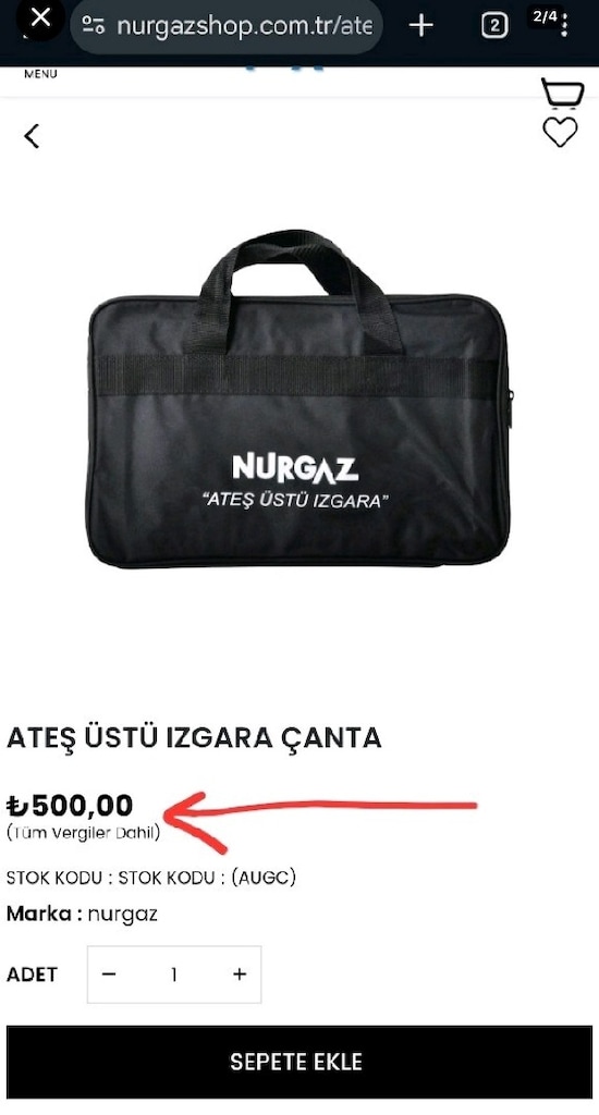Nurgaz ateş üstü ızgara mangal orta boy piknik kamp çok amaçlı - 3