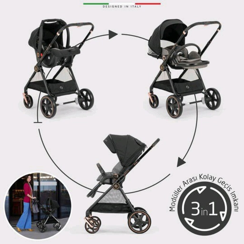 FULL set Elele baby Mido 2 Travel sistem Bebek arabası - 2