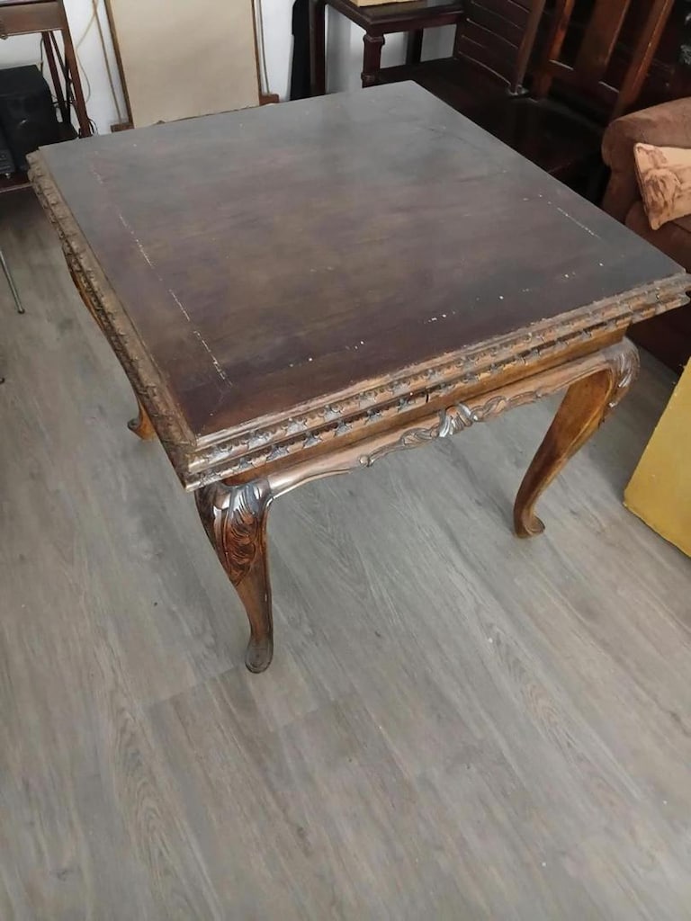 Fransız Tarzı Oymalı Ahşap Açılır Yemek Masası ve 4 Sandalye - 2