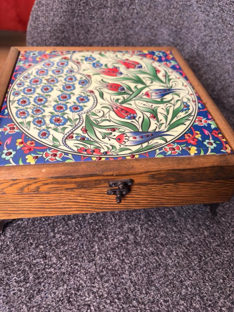 Vintage Tarzı Ahşap Takı ve Mücevher Kutusu - 6
