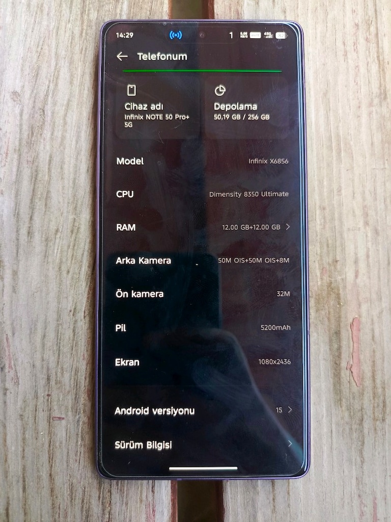 İNFİNİX NOTE50PROPLUS 256GB 12+12RAM 5G Lİ 2 1.5 AYLIK - 6