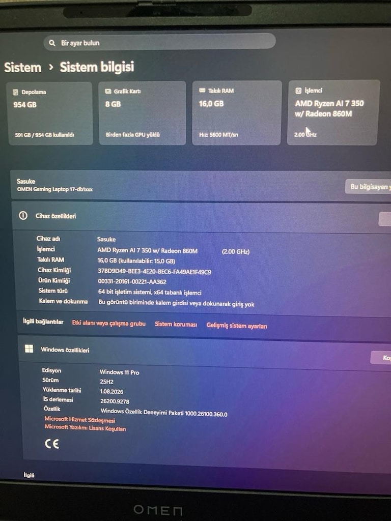 hp omen 17 rtx 5060 - 4
