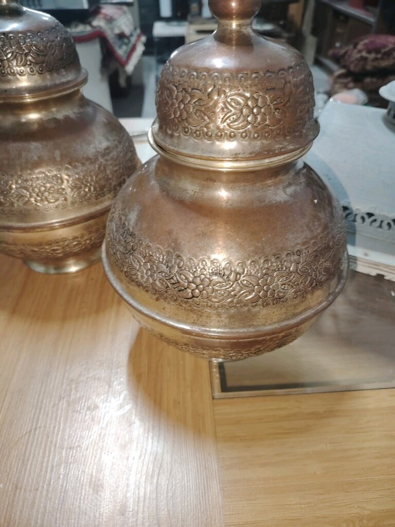 Antika bakır bal şeker kutusu - 2
