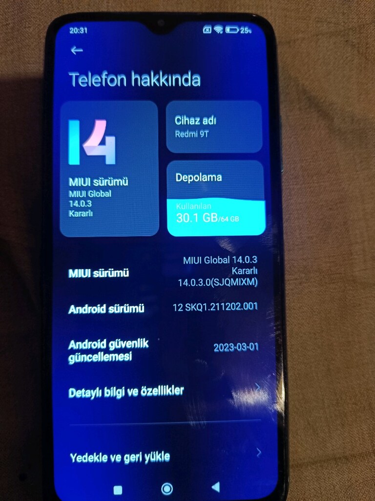 redmi 9T TR 4+1/64 - 4